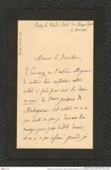 Nachlass Franz Steindachner, Brief von Alfred Grandidier an Franz Steindachner (06.03.1891), Inv.Nr. 175.02, Seite 1